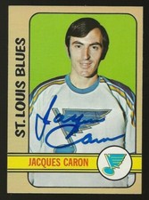 1972-73 Topps Jacques Caron Autographed Rookie Card #86 St. Louis Blues