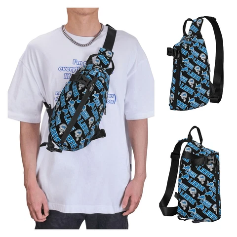 Detroit Lions Crossbody Backpack The Single Shoulder Bag Chest Pack Hiking Bags Cover