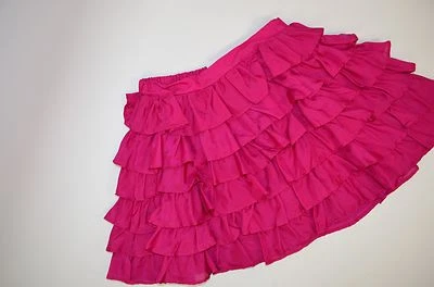 Halabaloo girls Ruffled Fuscia Silk skirt from Chasing Fireflies Size 8 Worn 1X - Image 1 of 4