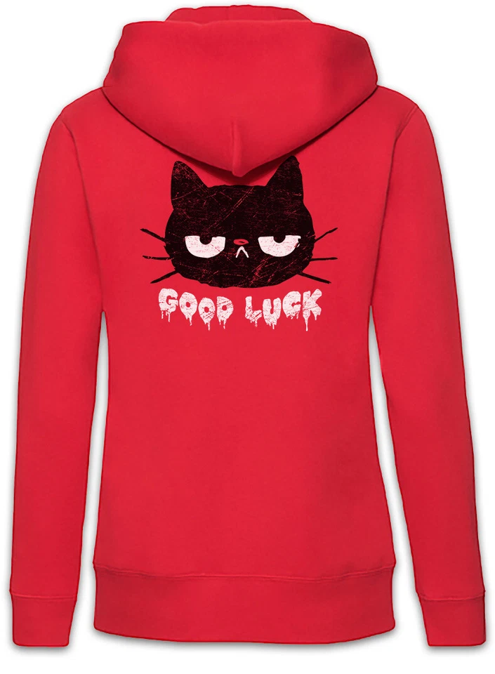 Sweat à capuche zippé Cat Good Luck pour femmes meow cats cat Love Fun Love GL chat chats - Photo 1/1