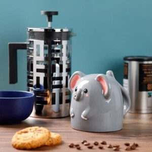 Adoramals Elefante Al Revés Cerámica Forma Taza Tazas Café Té Regalo - Imagen 1 de 6