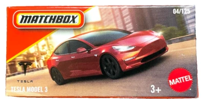 Matchbox Tesla Model 3 4/125 MBX Power Grabs 2025 1:64 Modellauto Spielzeug EV - Bild 1 von 4
