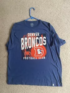 47 BRAND DENVER BRONCOS Football Club Short Sleeve T Shirt Size L NFL Retro NWOT - Picture 1 of 9
