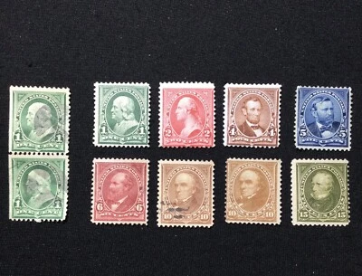 1898-99 US Scott 279-284 UPU Colors Change Complete Set of 8: 7 MNG, MH, 1 Used - Image 1 of 4
