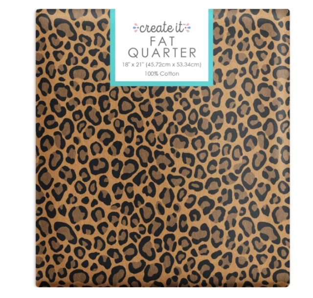 Fabric Editions Creative Cuts Fat Quarter Cotton Cheetah Ginger Fabric - MD-G-PC731
