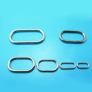 Metal Oval Loop Ring Buckles for Bag Handbag Webbing 15 20 25 32 38 50 75 100mm - Picture 1 of 11