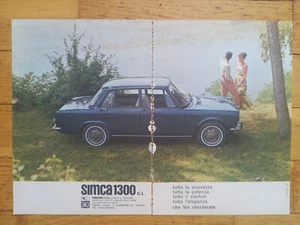 Simca 1300, granatowy, strona, reklama pubblicità, 1963 - Zdjęcie 1 z 1
