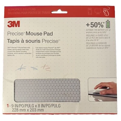 3M New MP114-BSD1 Precise Mouse Pad, Fast Speed, Nonskid Battery Life Extender   - Imagem 1 de 2