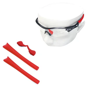 Red Silicone Kit Replacement Ear Socks & Nose Piece for-Oakley Radar Path - Picture 1 of 3