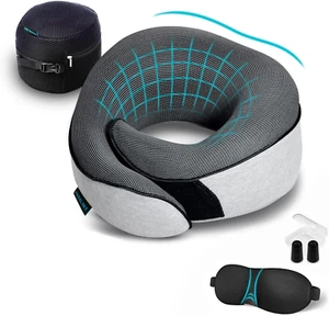 Travel Neck Pillows for Airplanes, Sleeping Essentials for Long Haul Flights, 36 - Picture 1 of 12