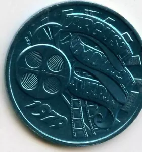 Karneval Doubloon Krewe von Argus 1979 Aluminium blau - Bild 1 von 2