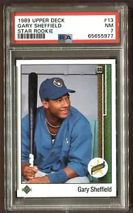 1989 GARY SHEFFIELD STAR ROOKIE #13 UPPER DECK PSA 7 NR MINT *SHIPS FREE* - Picture 1 of 2