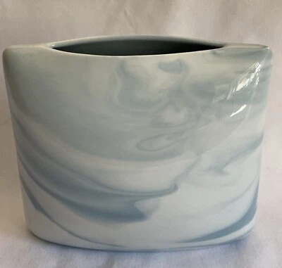 Vintage Rosenthal Studio Linie Queensberry Marble Blue & White Pillow Vase 4.5” - Image 1 of 4