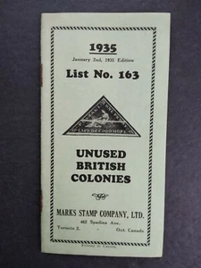 Canadá: Toronto Marks Stamp Co 1935 Colonias Británicas Lista de Precios Catálogo Sin Usar - Imagen 1 de 8