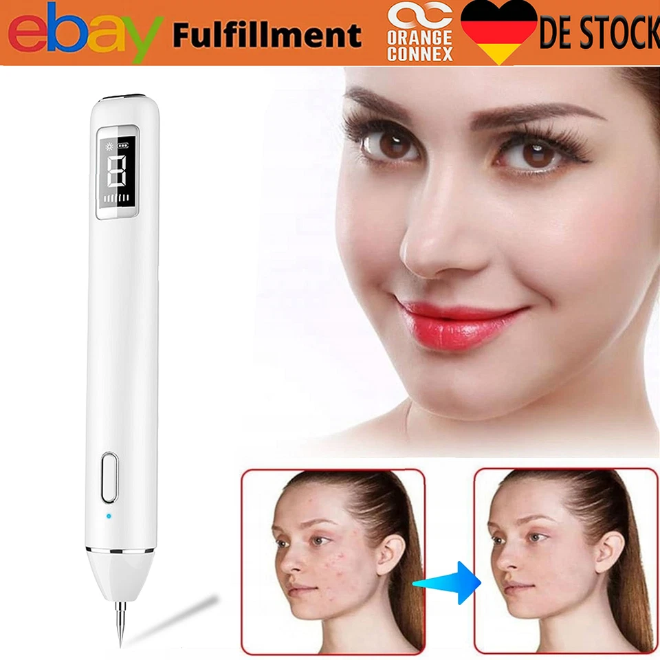 MARKENLOS 8 Stufen Laser-Plasma Stift zur Entfernung von Muttermalen und dunklen Flecken