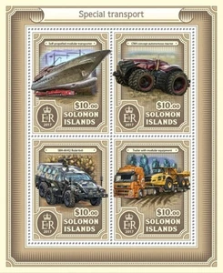 Solomon Islands - 2017 Special Transport - 4 Stamp Sheet - SLM17121a - Picture 1 of 1