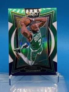 2024-25 Select Jaylen Brown Green Purple Tri Color Prizm Color Match Mint SP - Bild 1 von 3