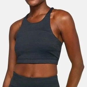 Outdoor Voices TechSweat anthrazit schwarz bauchfreies Oberteil Sport BH Activewear small - Bild 1 von 5