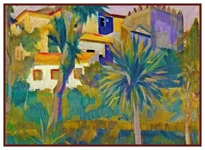 House in Manhufe Portugal Modern Art Amadeo Cardoso Counted Cross Stitch Pattern - Picture 1 of 5