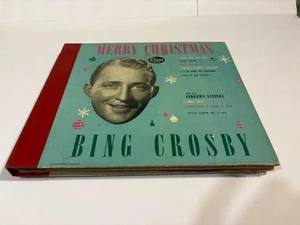 10" 78 RPM BING CROSBY MERRY CHRISTMAS ON DECCA A-550 EX 1945 4 X RECORDS - Picture 1 of 12