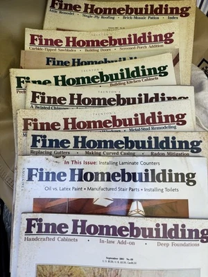 LoT of 9 FINE HOMEBUILDING Tauntons Magazine Back Issues ‘90’s Housebuilding - Image 1 of 4