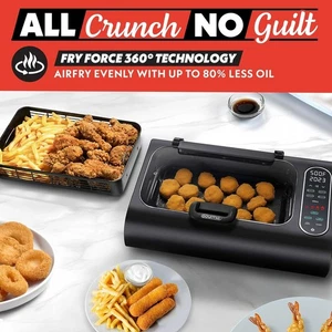 Gourmia Smokeless Indoor Grill & Air Fryer with Recipe Book – Electric Grill - Picture 1 of 9