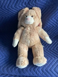 Build a Bear Bunny Rabbit Plush Tan Pink Long Floppy Ears Stuffed Animal - Picture 1 of 11