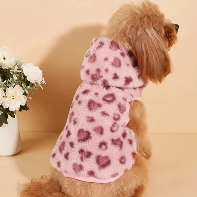 Pet Hoodie For Dog & Cat, Winter Dog Hoodie Cute Cat Sweater With Hat, Warm Pet  - Image 1 of 4