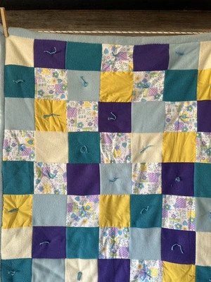 Patchwork Quilted Flannel Baby Blanket - Image 1 of 4