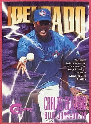 Carlos Delgado 1997 Circa Rave #208 /150 #D 105/150 Blue Jays - Image 1 of 2