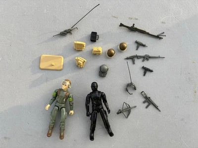 Vintage 1980s, Lot of 2, G.I. GI Joe, Cobra, 3.75", Action Figures, Accessories - Image 1 of 4