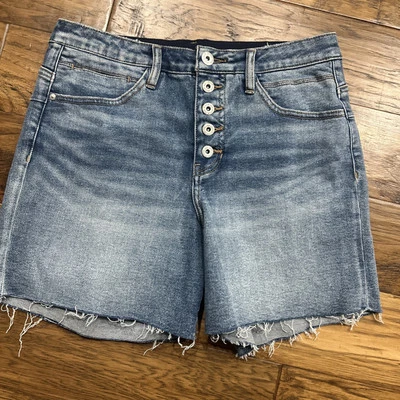 Женские синие шорты Jag Jeans Cecilia — с высоким подъемом — длина 10/30 /5,5 дюйма - Изображение 1 из 4