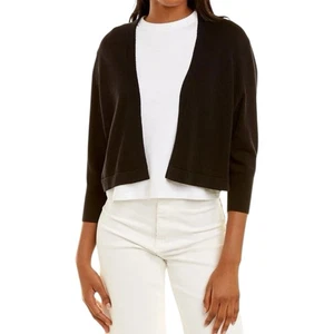 Jude Connally Women's Black Priscilla Cropped Open Front Cardigan Sz S - Picture 1 of 8