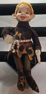 Vintage Bradbury Collection Christmas Holiday Elf Fairy Jester Doll Figure 13in. - Picture 1 of 12