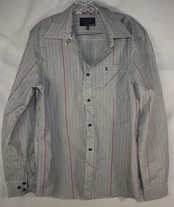 Hurley schwarz elfenbein Paid Eagle Grafik Knopfleiste Hemd Herren M - Bild 1 von 5