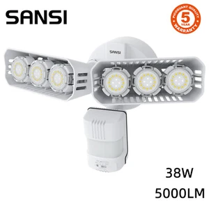 38W LED Security Light 300 Equiva Motion Sensor Outdoor Safety Floodlight White - Picture 1 of 13