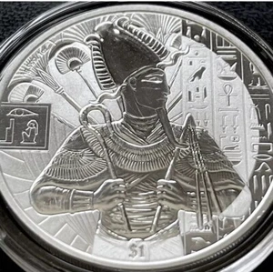 2023 Sierra Leone Egyptian Gods Anubis 1 oz .999 Silver BU Coin In Capsule 5000 - Picture 1 of 4