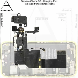 Apple iPhone 5C Original Power Charging Port Flex Mic Headphone Jack - Picture 1 of 5