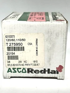 Elettrovalvola Asco 8210G073 2 vie ottone 3/8" normalmente chiusa 120/60AC nuova - Foto 1 di 3