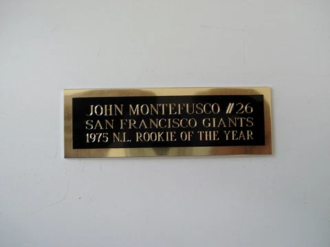 John Montefusco Baseball Card Plaque Nameplate San Francisco Giants 1" X 3" Cover