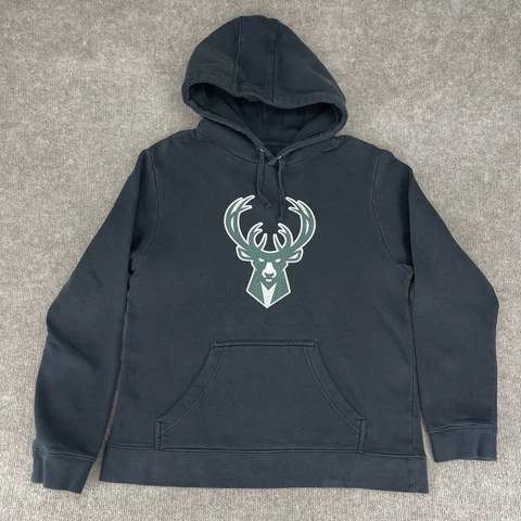 GIANNIS ANTETOKOUNMPO Milwaukee Bucks Hoodie Mens L Sweatshirt 2-Sides Fanatics Cover