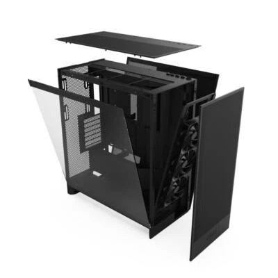 NZXT CM-H72FB-01 H7 Flow Mid Tower ATX Airflow PC Case Steel Temperd Glass Black - Image 1 of 4