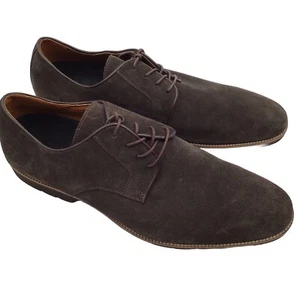 Herren 10,5 Visaruno dunkel schokobraun Wildleder Schuhe ungetragen spitz zulaufend Schnürschuhe - Bild 1 von 12