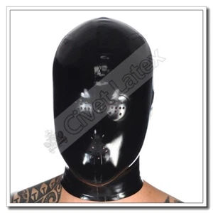 Latex Hoods Masks Tiny Holes Fly Eyes Cosplay Black 0.4mm A9 - Bild 1 von 7