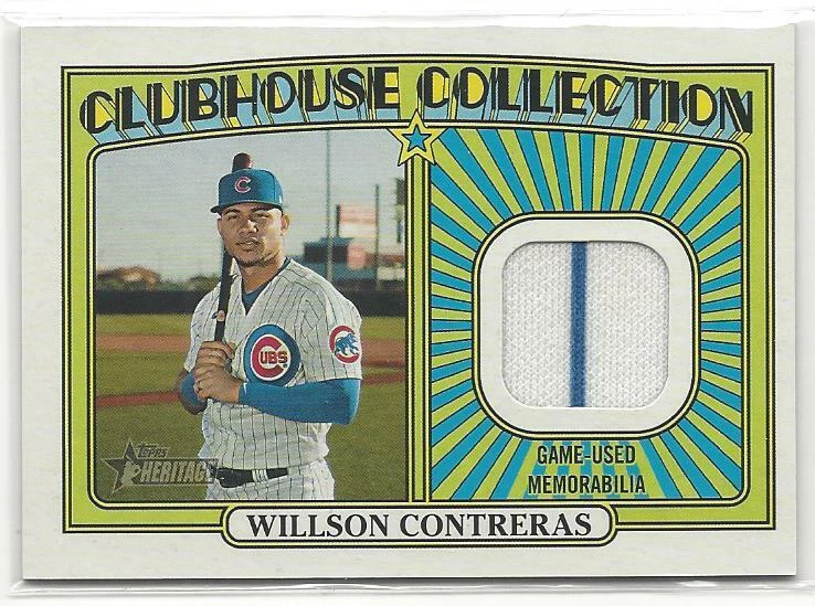 2021 Topps Heritage Willson Contreras Clubhouse Collection Jersey Relic Cubs - Image 1 of 1