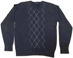 MAGLIONE UOMO GRIGIO ARGYLE SCOLLO A V MEDIO - Foto 1 di 3