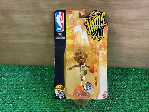 NBA Jams Basketball Grant Hill Detroit Pistons 99/00 Mattel vintage Figure 90's Cover