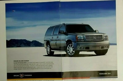 Cadillac Escalade ESV 2004 edición Platinum salar foto anuncio impreso vintage Foto 1 de 3
