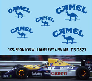 1/24 Camel Decals For Williams FW14 FW14B FW15 FW15C DECALS TB DECAL TBD527