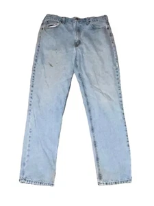 Carhartt B18 STW Traditional Fit Men Blue Jeans Size 36X32 Work Stains(C4) - Picture 1 of 10